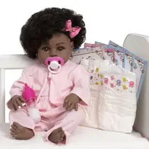 Bebe Reborn Menina Negra Corpo 100% Silicone Saída de Banho