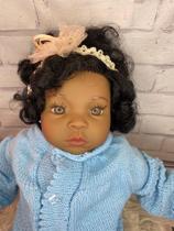 Bebe Reborn menina Negra Enxoxal premium + 20 Acessorios Exatamente Igual a Foto AZ