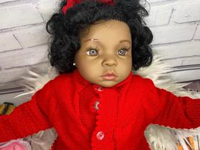 Bebe Reborn menina Negra Enxoxal premium + 20 Acessorios Exatamente Igual a Foto VR - Que Sonho de Nenem