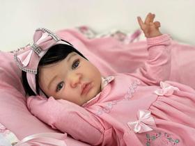 Bebê Reborn Menina Princesa Lançamento Corpo Inteiro Silicone Toma Banho Articulada 51cm, 1.8kg Enxoval Completo Bebê Reborn Menina Princesa Lançamento Corpo Inteiro Silicone Toma Banho Articulada 51cm, 1.8kg Enxoval Completo