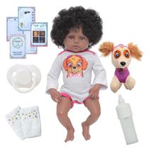 Bebe Reborn Menina Princesa Negra Patrulha Canina Pelúcia Bebe Reborn Menina Princesa Negra Patrulha Canina Pelúcia