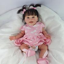 Bebê Reborn Menina Princesa Sorrindo + Acessórios