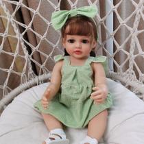 Bebê Reborn Menina Realista 100% Silicone 57cm - Helena
