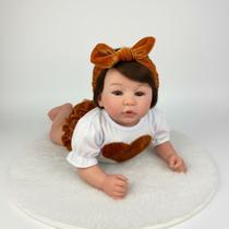 Bebê Reborn Menina Realista Boneca Silicone Realista,Morena Bebê Reborn Menina Realista Boneca Silicone Realista,Morena