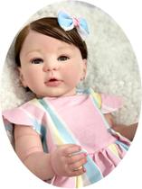 Bebê Reborn Menina Realista Inteira Vinil Silicone Banho