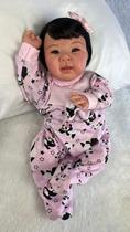 Bebe reborn menina realista pandinha corpo de pano fio a fio