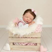 Bebê Reborn Menina Realista Recém Nascida Olhos Fechado