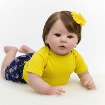 Bebê Reborn Menina Realista Silicone, Banho Fio A Fio Baby Bebê Reborn Menina Realista Silicone, Banho Fio A Fio Baby