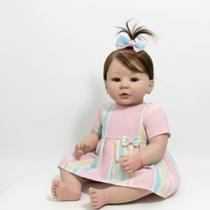 Bebê Reborn Menina Realista Silicone, Toma Banho