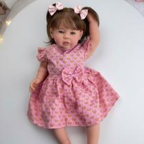 Bebê Reborn Menina Realista Silicone, Toma Banho Pronta Entrega