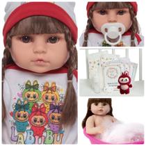 Bebe Reborn Menina Recém Nascida Silicone Acessórios Pelúcia Bebe Reborn Menina Recém Nascida Silicone Acessórios Pelúcia