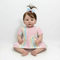 Bebe Reborn Menina Silicone Banho + Enxoval Completo
