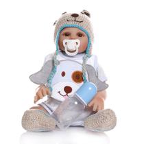 Bebe Reborn Menino 100 Silicone 47 Cm Theo