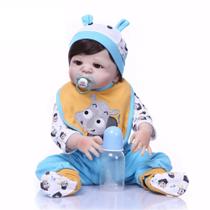 Bebe Reborn Menino 100% Silicone 57 Cm- Bento