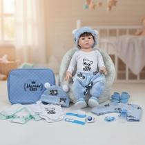 Bebe Reborn Menino 100% Silicone Boneco Original + Enxoval
