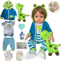Bebê Reborn Menino Boneca Realista Em Silicone Girafinha - ToysMart