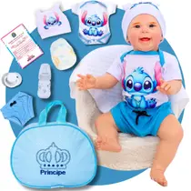 Bebê Reborn Menino Boneco Original Realista de Silicone Com Bolsa Maternidade