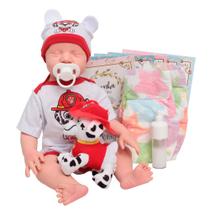 Bebê Reborn Menino Boneco Realista Silicone Com Acessórios