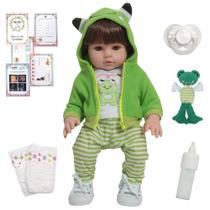 Bebê Reborn Menino Boneco Silicone Pode Molhar + Acessórios