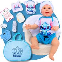 Bebê Reborn Menino Boneco Stitch Original Realista de Silicone Kit Bolsa Maternidade Promoção Bebê Reborn Menino Boneco Stitch Original Realista de Silicone Kit Bolsa Maternidade Promoção