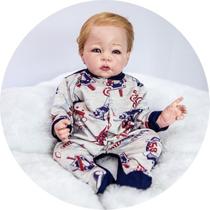 Bebe Reborn Menino Corpo de Pano Muito Lindo Com Enxoval