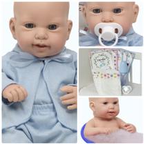 Bebe Reborn Menino Corpo de Silicone Luca Pode Dar Banho