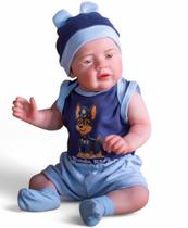 Bebê Reborn Menino Davi Policial Corpo de Silicone - Mundo Kids