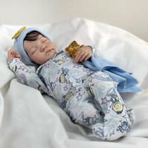 Bebe Reborn Menino Dormindo Corpo Silicone Articulado