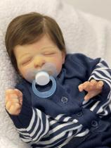 Bebê Reborn Menino Dormindo Realista Premium, 50cm, 2kg
