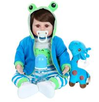 Bebê Reborn Menino Girafinha 100% Silicone