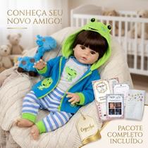 Bebe Reborn Menino Girafinha Realista 46cm Com Acessórios