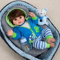 Bebe Reborn Menino Girafinha Realista 46cm Com Acessórios