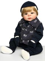 Bebê Reborn Menino Loiro Corpo de Silicone Realista Theo