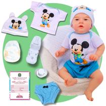 Bebê Reborn Menino Luxo Original Realista de Silicone Pode Dar Banho