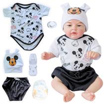 Bebê Reborn Menino Luxo Original Realista de Silicone Pode Dar Banho