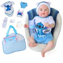 Bebê Reborn Menino Original Realista de Silicone Com Bolsa Maternidade