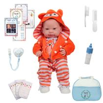 Bebê Reborn Menino Raposa Com Kit Acessórios Pode Dar Banho