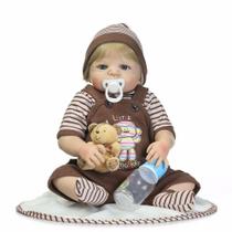 Bebê Reborn Menino Realista 100% Silicone 57cm - Andre Loiro Bebê Reborn Menino Realista 100% Silicone 57cm - Andre Loiro