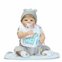 Bebê Reborn Menino Realista 100% Silicone 57cm - Dino Bebê Reborn Menino Realista 100% Silicone 57cm - Dino