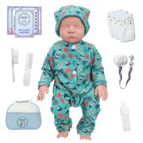 Bebê Reborn Menino Realista 100% Silicone Bolsa Acessórios