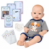 Bebê Reborn Menino Realista 43cm Carequinha Kit Acessórios Bebê Reborn Menino Realista 43cm Carequinha Kit Acessórios