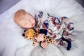 Bebê Reborn Menino Realista Dormindo Kit Twin B