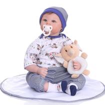 Bebe Reborn Menino Silicone 55 Cm Miguel