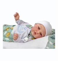 Bebê Reborn Menino Silicone, Corpo Inteiro Vinil Pode Dar Banho, Carequinha Realista Enxoval Completo