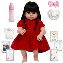 Bebe Reborn Morena Baby Alive 46cm Olhos Castanhos Kit Itens