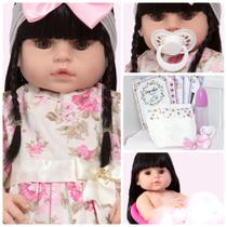 Bebe Reborn Morena Corpo de Vinil Siliconado + Acessórios Bebe Reborn Morena Corpo de Vinil Siliconado + Acessórios