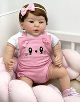 Bebê Reborn Olhos Azuis Cílios Corpo Tecido (fio A Fio)
