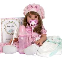 Bebê Reborn Para Comprar Castanho 100% Silicone 52 cm Banho Bebê Reborn Para Comprar Castanho 100% Silicone 52 cm Banho