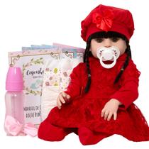 Bebe Reborn Princesa Corpo de Vinil Siliconado Enxoval Itens