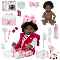 Bebe Reborn Princesa Girafa Corpo de Vinil + Kit Acessórios Bebe Reborn Princesa Girafa Corpo de Vinil + Kit Acessórios